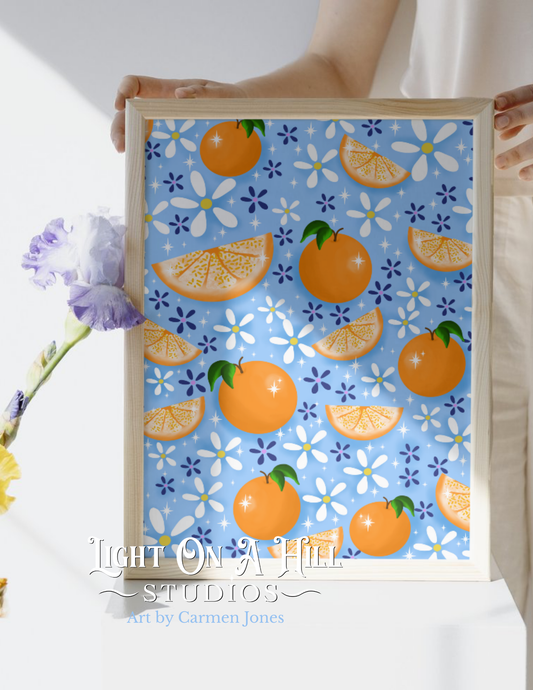 Orange Bloom Print