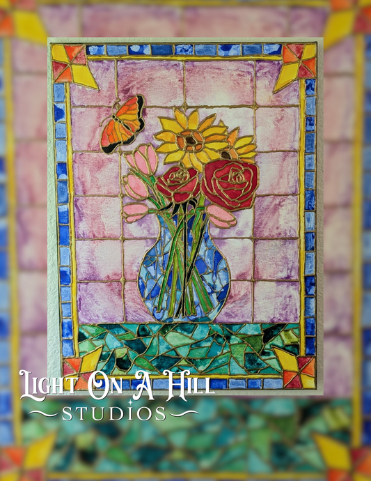 Stained Orginal Canvas 12x16”