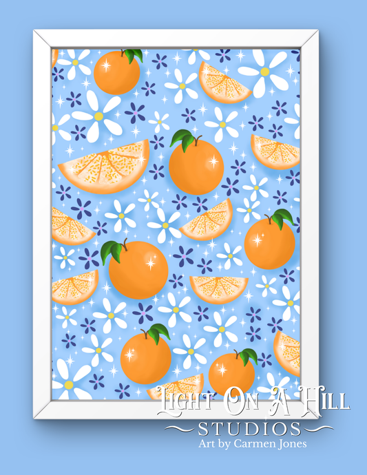 Orange Bloom Print