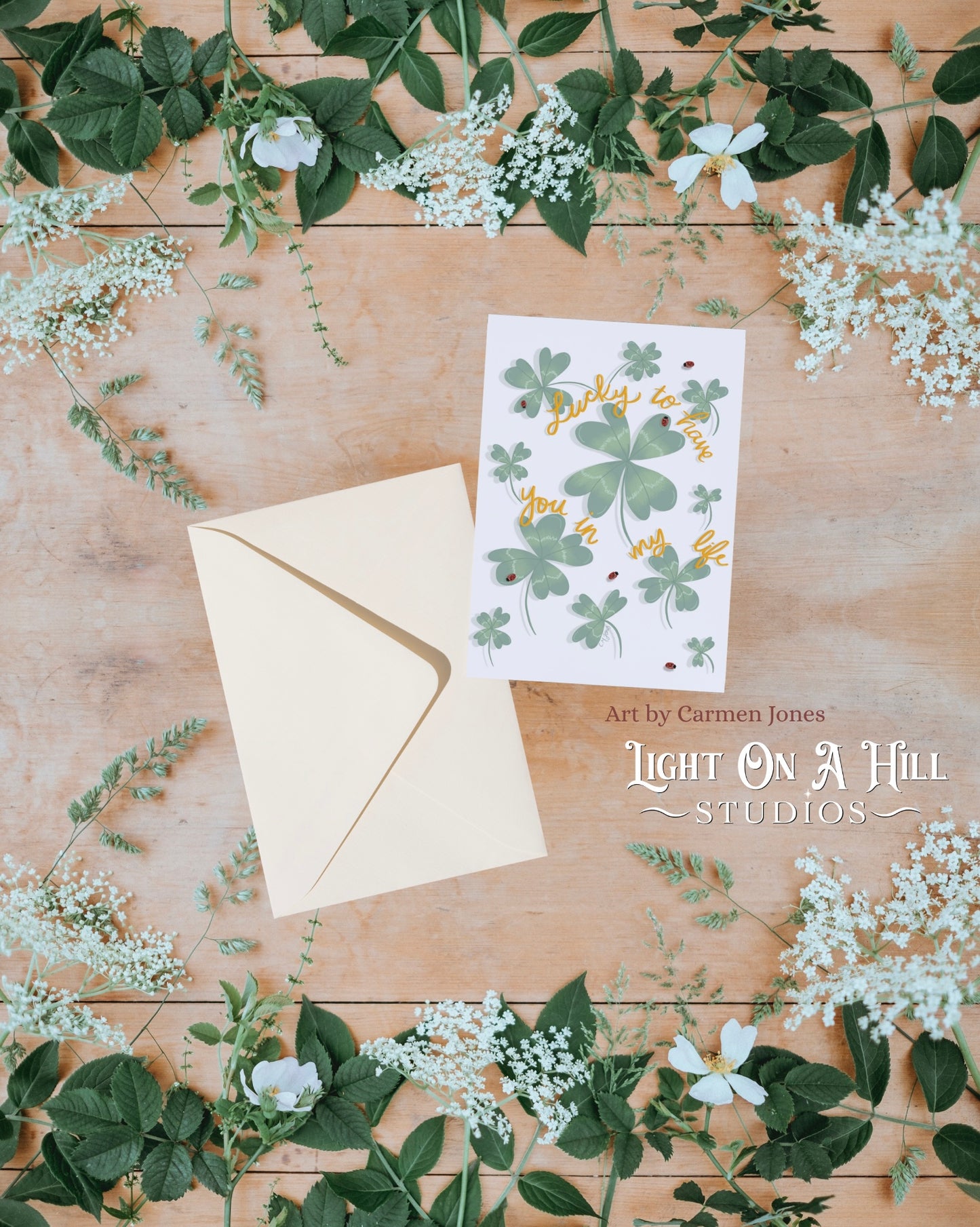 Lucky to have you Greeting card