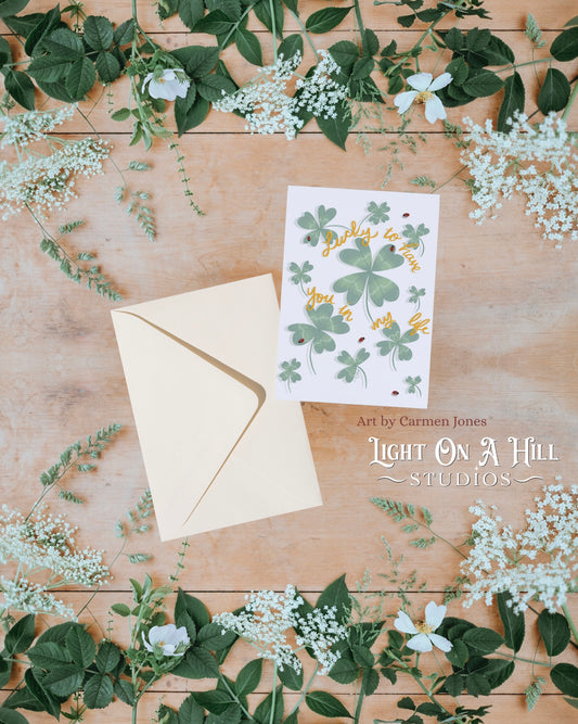 Lucky to have you Greeting card