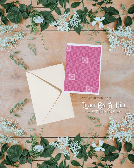 4 the love Greeting card